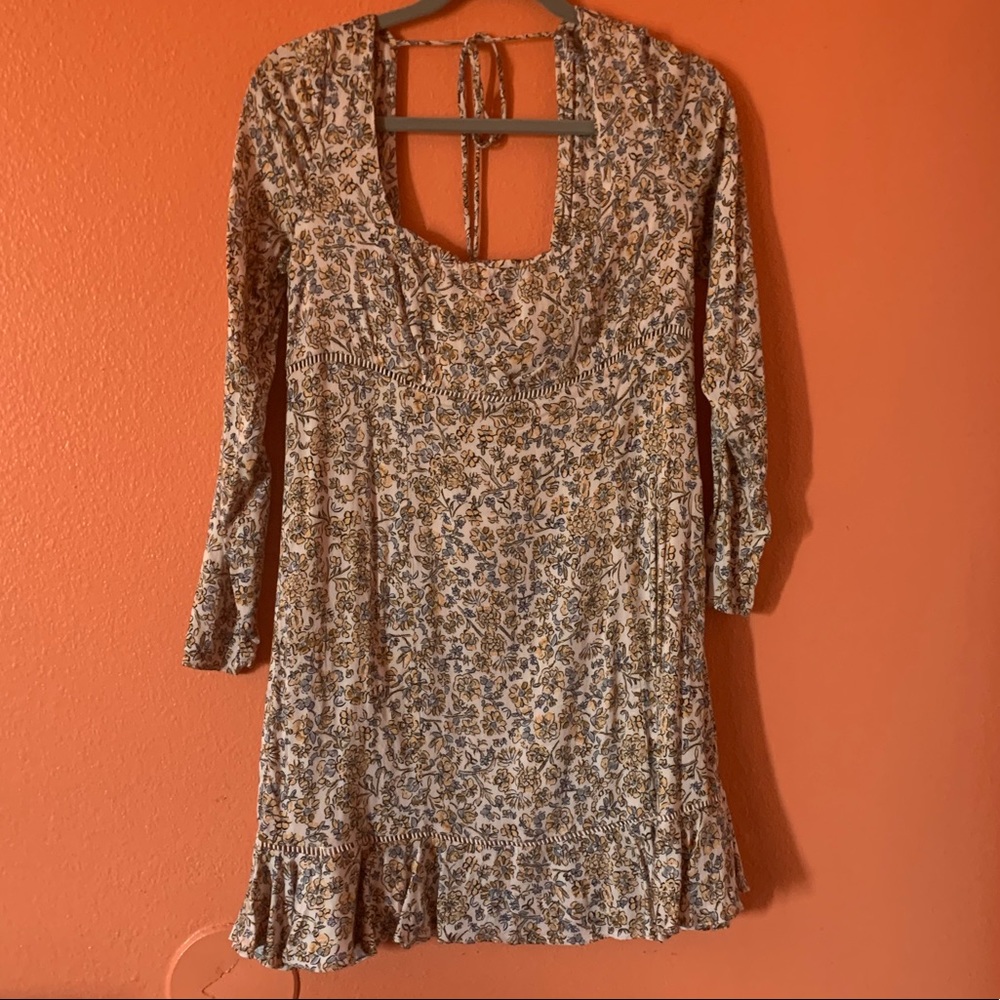 Floral free people dress with back tie